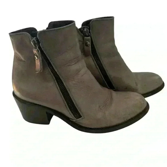 AGL Double Zipper Gray Ankle Boots Sz 8 EU 38 Pre loved - Picture 5 of 16